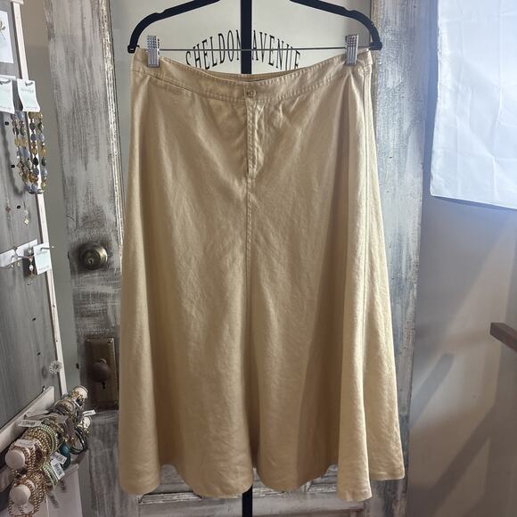 Ralph Lauren Dresses & Skirts - Ralph Lauren 100% Linen Tan Skirt Size 10